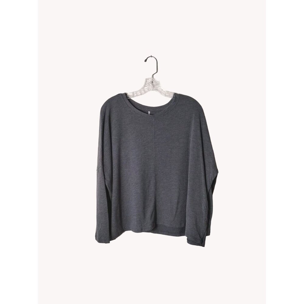 Tresics Top Medium Box Cut Gray Knit Stretch